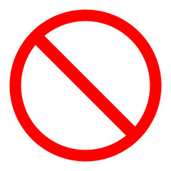 Prohibited sign,refusal denial warning and symbol