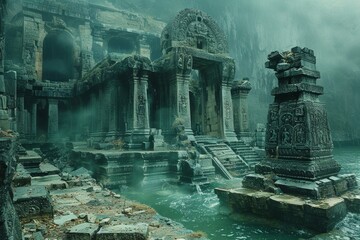 Ancient Alien Ruins Submerged in Water