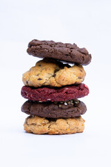 tower of assorted cookies