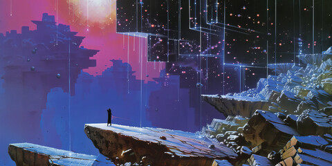 Psychedelic Crystal Cavern Meditation Gen AI