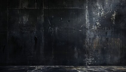 Obraz premium A dark room with a black wall