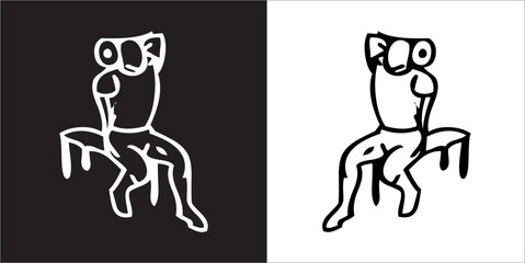 Naklejka premium IIlustration Vector graphics of Workout Routine icon