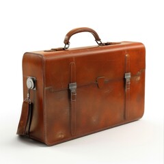 Vintage Leather Briefcase with Distressed Finish