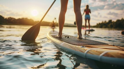 Leisure Activities: Show friends engaging in outdoor activities like badminton or paddleboarding, with breaks to enjoy Die Limo.