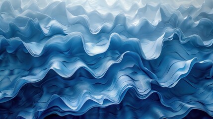 Obraz premium Abstract Blue Fabric Waves