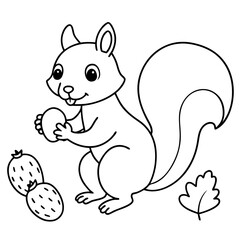 sweet-squirrel-gathering-acorns-in-a-forest-settin