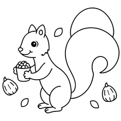 sweet-squirrel-gathering-acorns-in-a-forest-settin