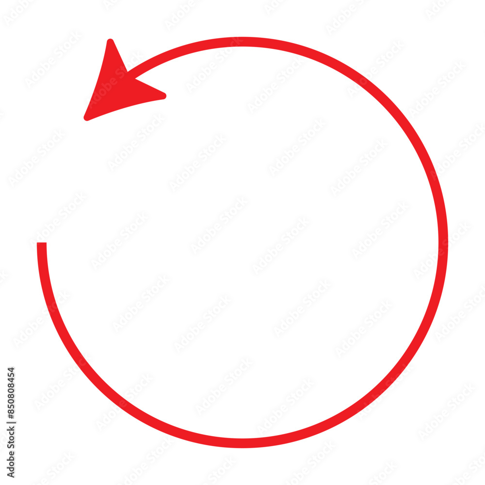Poster repeat arrow button, refresh icon, circle arrow, rotation sign