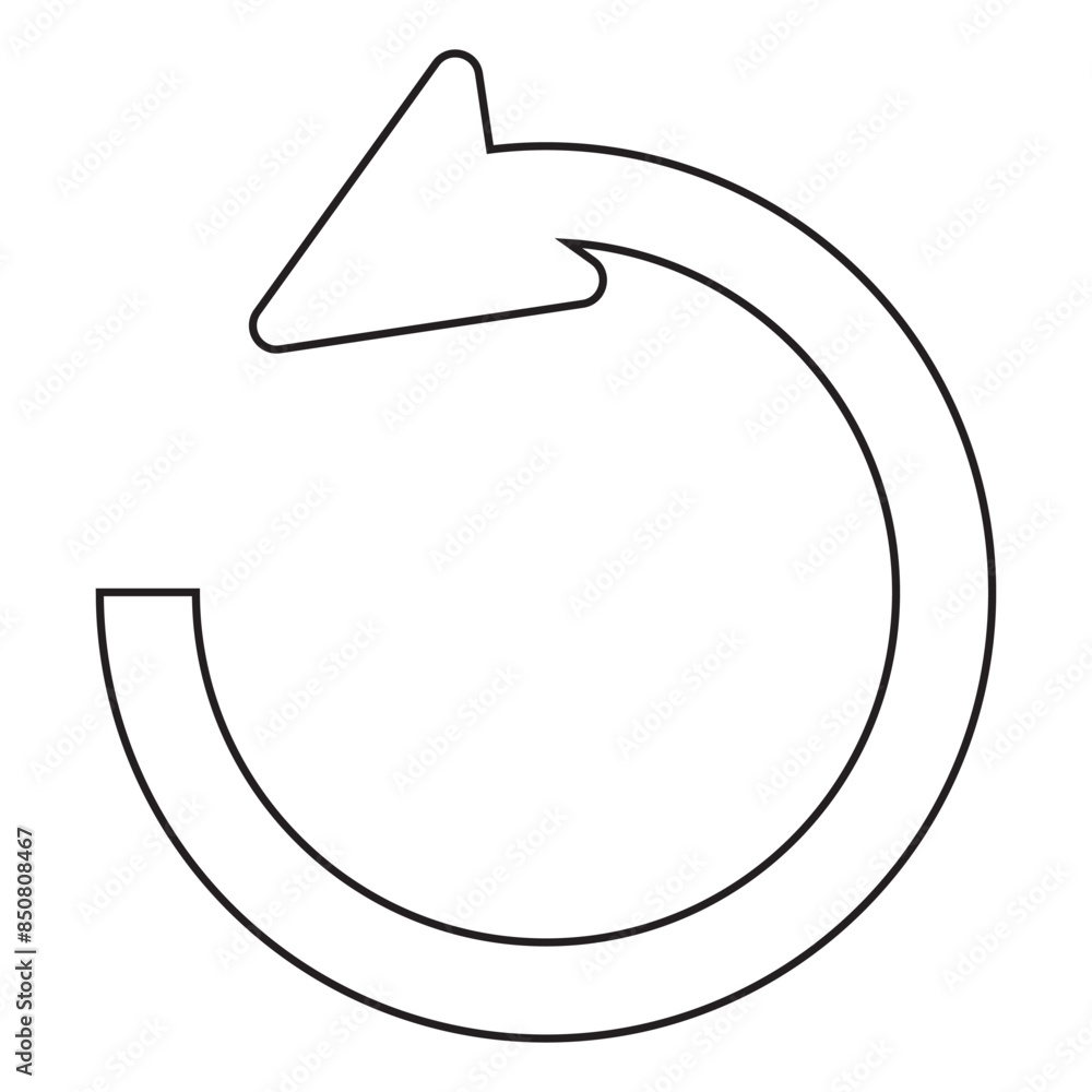 Poster repeat arrow button, refresh icon, circle arrow, rotation sign