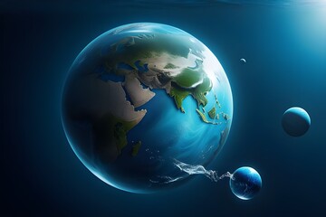 Naklejka premium water planet