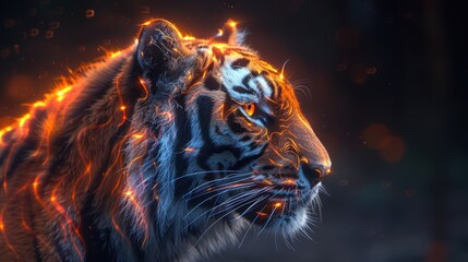 Fiery Tiger Portrait