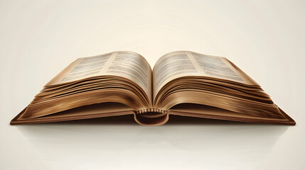 Obraz premium Vector Illustration of Book Icon with Copy Space, Ideal for Educational Themes, White Background Concept