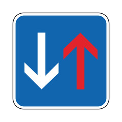 Vorrang des Gegenverkehrs Verkehrsschild Vektor Grafik