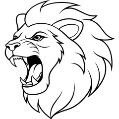 the-head-of-a-lion-roaring-angrily
