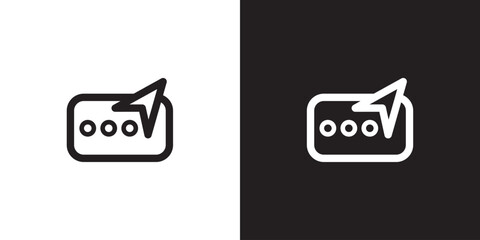 sending message logo, sending icon, messaging symbol, logo template design