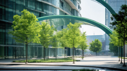 Fototapeta premium Modern Urban Green Space Design