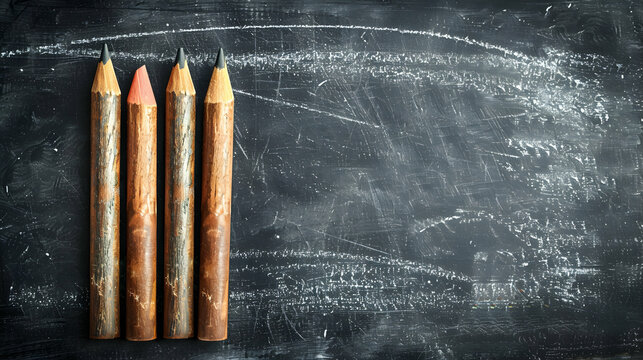 Chalkboard and Chalk Icon with Custom Branding Space   Educational and Demo Design   Adobe Stock Photo