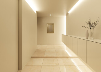 高級感のある玄関 - ミニマルモダンなインテリア