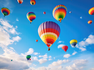 Fototapeta premium Colorful Hot Air Balloon Festival Skies