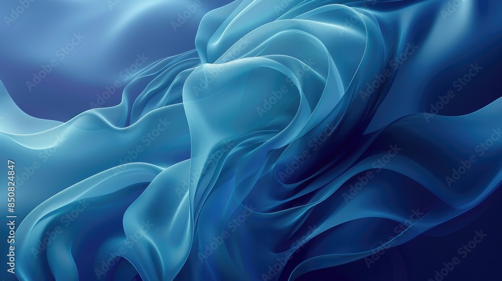 Poster abstract blue background with soft gradients and waves, perfect for text placement and modern design