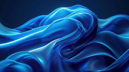 Obraz premium abstract blue wave background flowing liquid texture graphic design