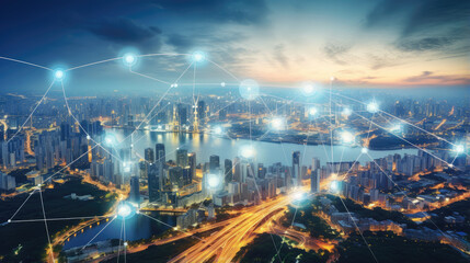 Futuristic Smart City with Vibrant Connectivity Networks
