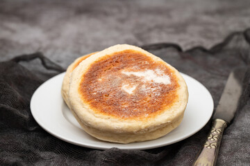 Traditional bread, Bolo do caco, Madeira on the plate