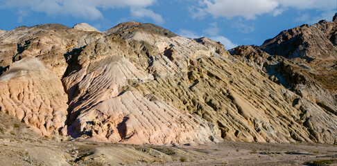 Colorful Hills in Death Valley National Park on a Sunny Day