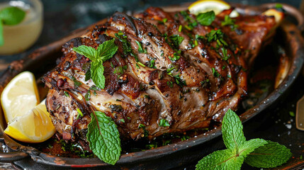 lamb chops with vegetables
