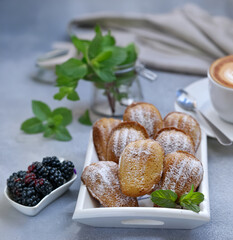 French cookies Madeleine in the form of shells