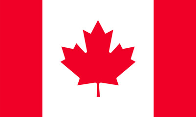 Canada national flag vector design.