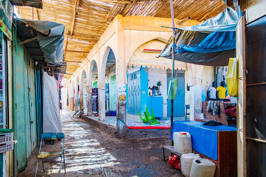 Rissani, Morocco, Sahara Desert. Born from trading post that dates back to the 8th century, Rissani is where caravans began and desert inhabitants learnt grow dates, the authentic souk