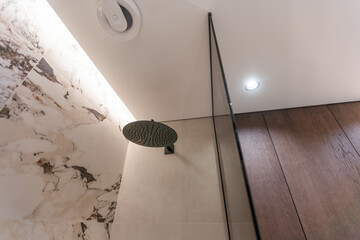 Interior of a spacious bathroom in a luxury villa