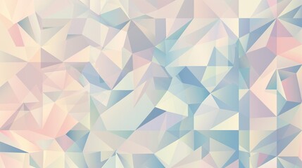 Fototapeta premium Minimalist abstract geometric pattern featuring interlocking triangles in pastel shades, offering a clean and stylish design.