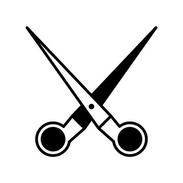 recommend clip art: scissors icon or logo illustration outline black style