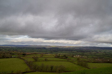 Uk countryside view of the field