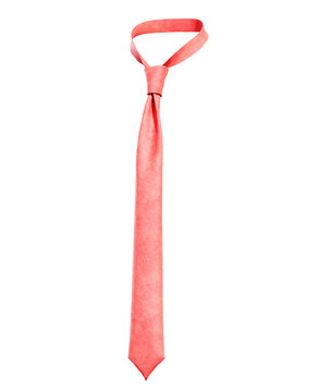 Mens necktie on white background. 3d render