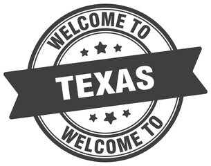 Welcome to Texas stamp. Texas round sign
