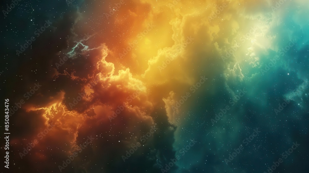 Wall mural cosmic nebula background created with advanced technology science fiction concept digital art
