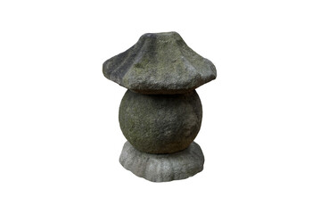 Stupa stone isolated on white background.