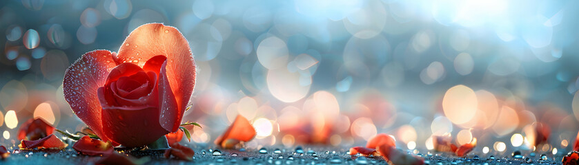 Aesthetic Heart and Rose Icon Design with Text Space on Professional Background for Romantic Themes, Love Guides, and Affectionate Messages   Photo Stock Concept