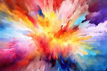 Obraz premium Vivid Explosion of Abstract Colors