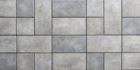 Gray grey stone concrete terrace slabs, patio tiles floor texture background banner