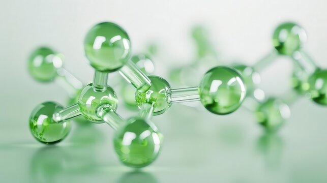 detailed 3d rendering of the cannabinol molecule on a clean white background