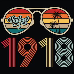 Vintage 1918 106th Birthday 106Yr Old Gift for Grandma Grandpa T Shirt