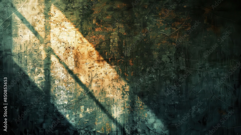 Poster eclectic aura original light and shadow play on grungy textured background abstract design