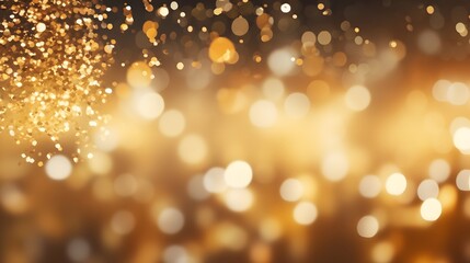 Luxury golden wave background. Golden glitter particles wave of sparkling confetti trail. Realistic luxury 3d modern concept background.