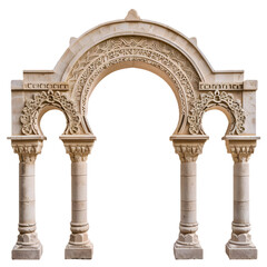 Naklejka premium Arch architecture in Middle Eastern style isolated on transparent background