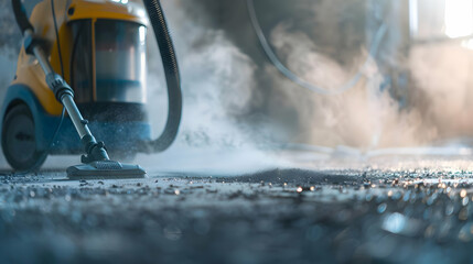 construction cleaning service dust removal with vacuum cleaner