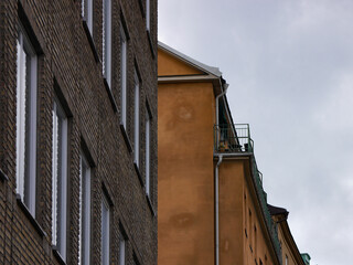 Low angle view of buildings against sky